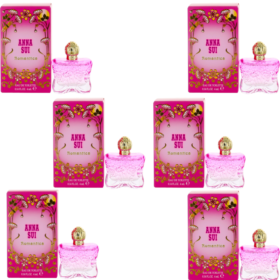 Anna Sui Romantica (W) Mini EDT Splash 0.14oz NIB - 6PK